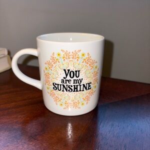 NATURAL LIFE White and Orange Paisley Floral Design ‘You Are My Sunshine’ Mug